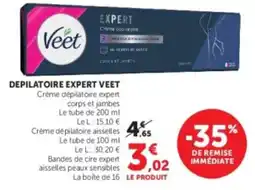 U Express Veet Crème dépilatoire expert offre