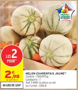 Intermarché Express MELON CHARENTAIS JAUNE offre