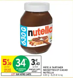 Intermarché Express Nutella Pâte à tartiner noisettes et cacao offre