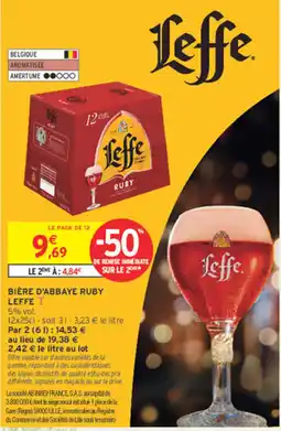 Intermarché Express Leffe Bière d'Abbaye Ruby offre