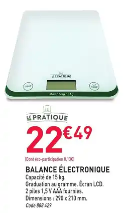 RAGT Jardin & Maison LE PRATIQUE BALANCE ÉLECTRONIQUE offre