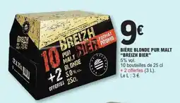 E.Leclerc BREIZH BIER BIÈRE BLONDE PUR MALT offre