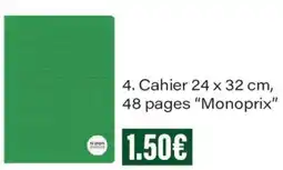 Monoprix Monoprix Cahier offre