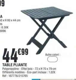 La Foir'Fouille TABLE PLIANTE offre