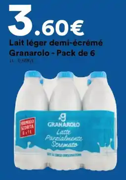 Hmarket Granarolo Lait léger demi-écrémé offre