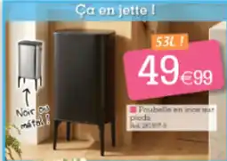 Kandy Poubelle en inox sur pieds offre