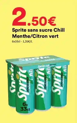 Hmarket Sprite sans sucre Chill offre