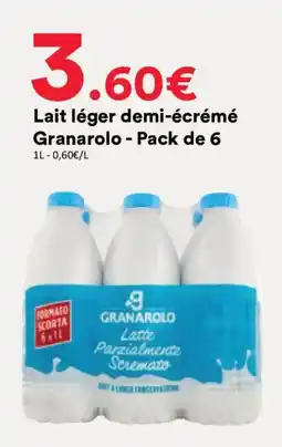 Hmarket Granarolo Lait léger demi-écrémé offre