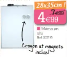 Kandy Mémo en alu offre