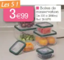 Kandy Boîtes de conservation offre
