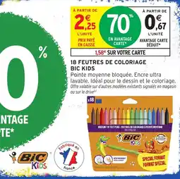 Intermarché BIC Kids 18 feutres de coloriage offre
