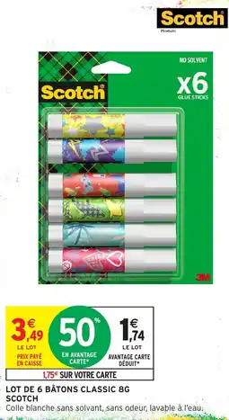 Intermarché Scotch lot de 6 bâtons classic offre