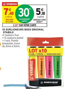 Intermarché STABILO Surligneurs Boss Original offre