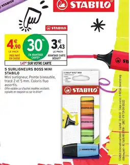 Intermarché STABILO Surligneurs Boss Mini offre