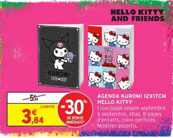 HELLO KITTY AND FRIENDS AGENDA KUROMI