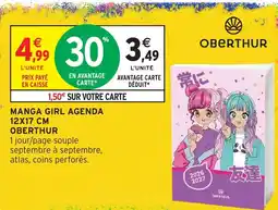 Intermarché OBERTHUR MANGA GIRL AGENDA offre