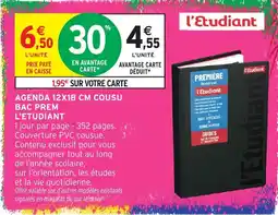 Intermarché l'Etudiant AGENDA 12X18 CM COUSU offre
