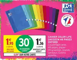 Intermarché Oxford CAHIER COLOR LIFE offre