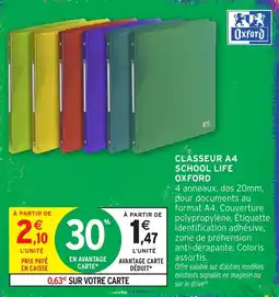 Intermarché Oxford Classeur A4 offre