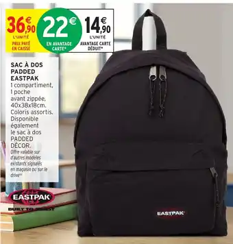 EASTPAK SAC À DOS PADDED