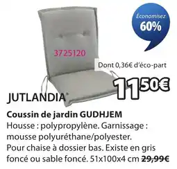 JYSK JUTLANDIA Coussin de jardin GUDHJEM offre