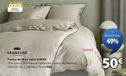 JYSK KRONBORG Parure de lit en satin SANN offre