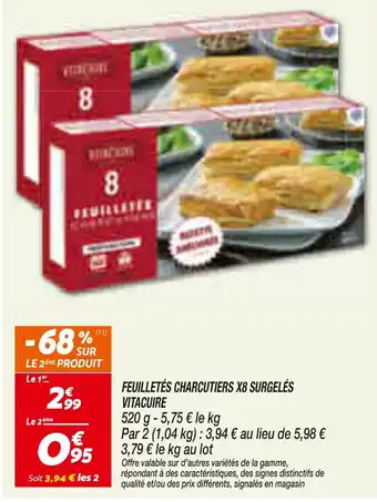 VITACUIRE Feuilletés charcutiers