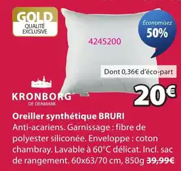 JYSK KRONBORG Oreiller synthétique BRURI offre