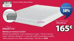 JYSK DREAMZONE Matelas en mousse LILLELV offre