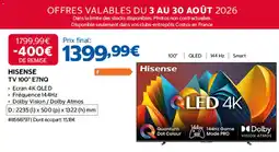Costco Hisense TV 100" E7NQ offre