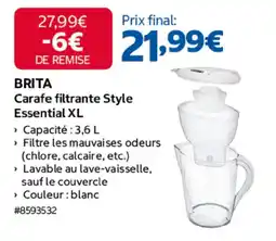 Costco BRITA Carafe filtrante Style Essential XL offre