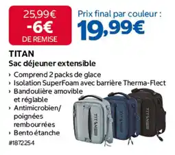 Costco TITAN Sac déjeuner extensible offre