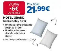 Costco HOTEL GRAND Oreiller été / hiver offre