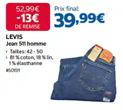 Costco LEVIS Jean 511 homme offre