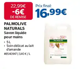 Costco PALMOLIVE NATURALS Savon liquide pour mains offre