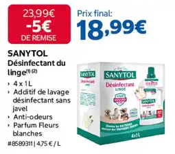 Costco SANYTOL Désinfectant du linge offre