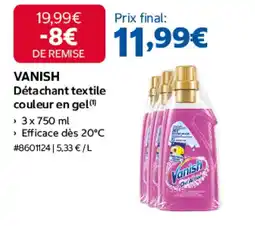 Costco VANISH Détachant textile couleur en gel offre