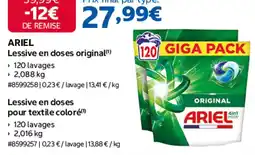 Costco ARIEL Lessive en doses original offre