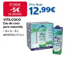 Costco VITA COCO Eau de coco pure naturelle offre
