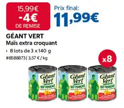 Costco Géant Vert Maïs extra croquant offre