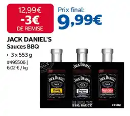 Costco JACK DANIEL'S Sauces BBQ offre