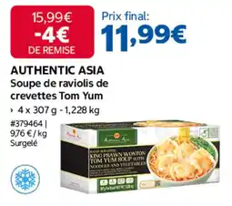 Costco AUTHENTIC ASIA Soupe de raviolis de crevettes Tom Yum offre