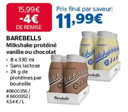 Costco BAREBELLS Milkshake protéiné offre