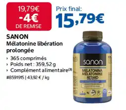 Costco SANON Mélatonine libération prolongée offre
