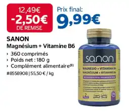 Costco SANON Magnésium + Vitamine B6 offre