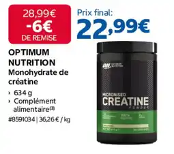 Costco OPTIMUM NUTRITION Monohydrate de créatine offre