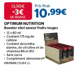 Costco OPTIMUM NUTRITION Booster shot offre