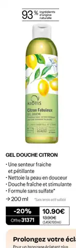 Stanhome KIOTIS Gel douche Citron offre