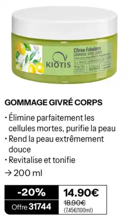 Stanhome KIOTIS GOMMAGE GIVRÉ CORPS offre