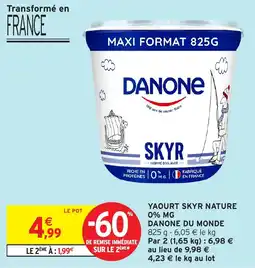 Intermarché Hyper DANONE YAOURT SKYR NATURE offre